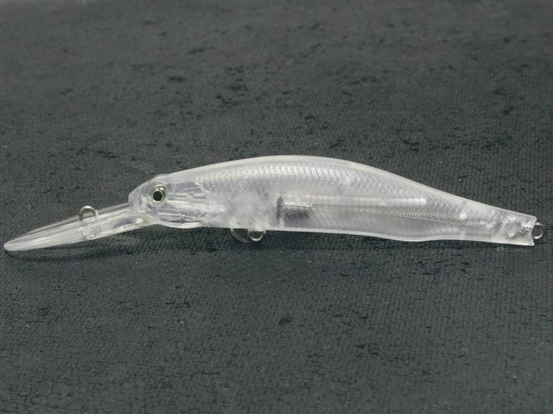 wLure 10 Blank Unpainted Minnow Crankbait Topwater Lipless Jerkbait Fishing Lures (UPM760P10) - Image 1
